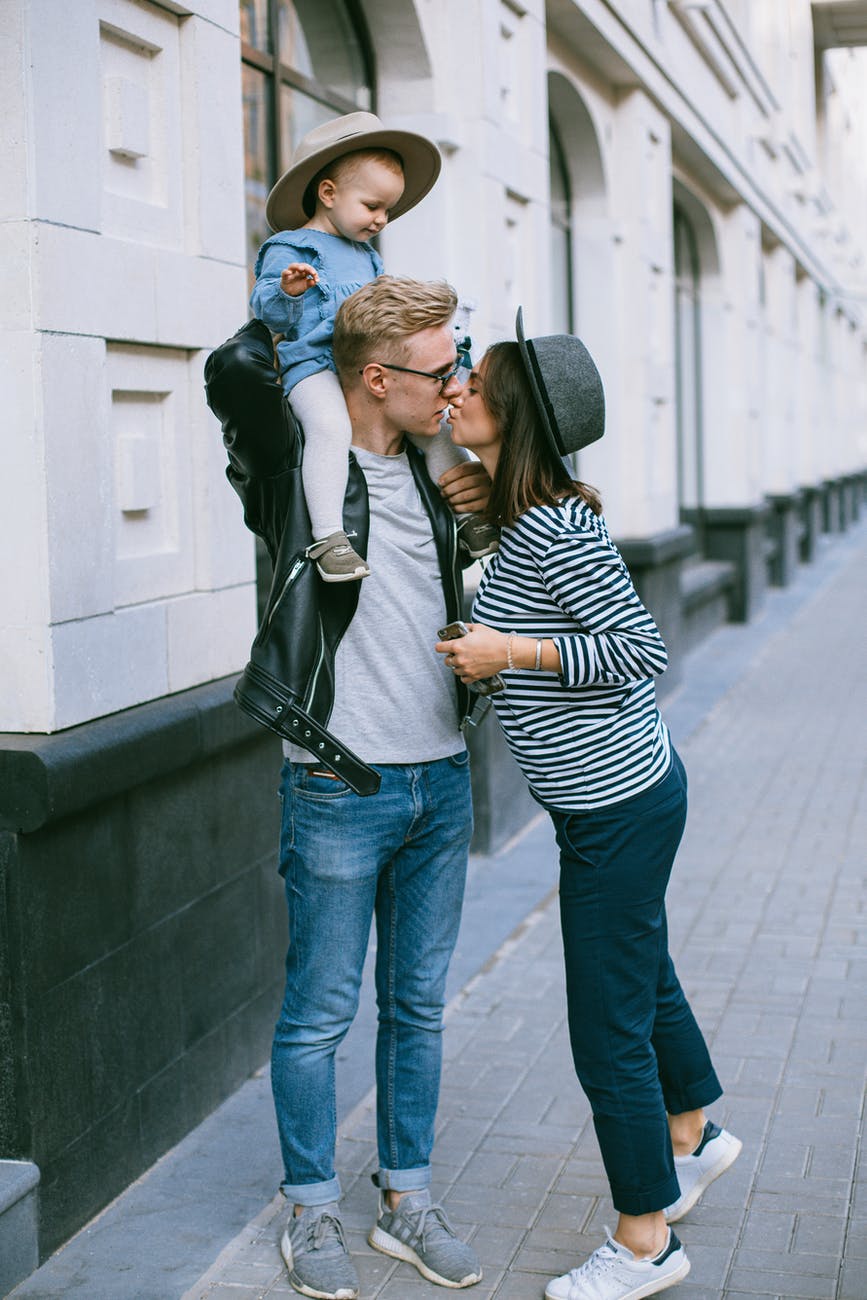 Couple about to kiss Passionate kiss