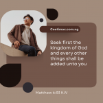 Seek first the kingdom of God