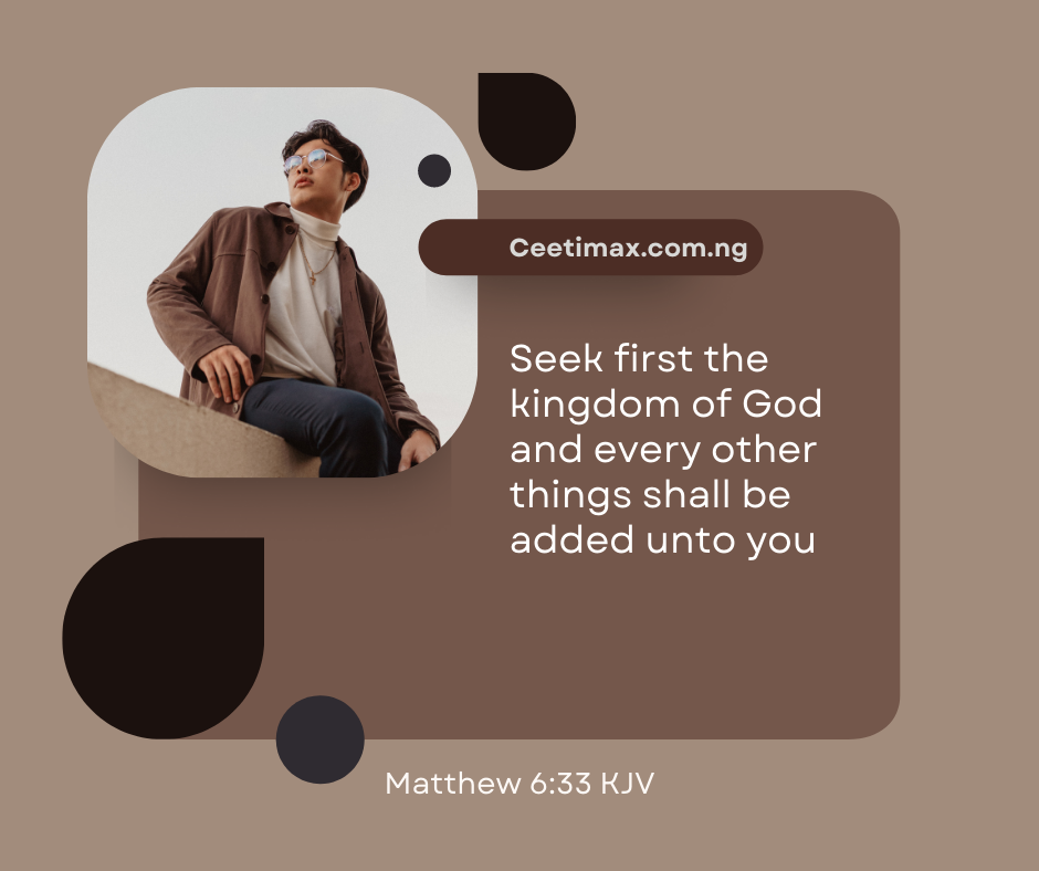 Seek first the kingdom of God