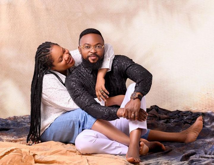 Toyin Abraham and her husband 
