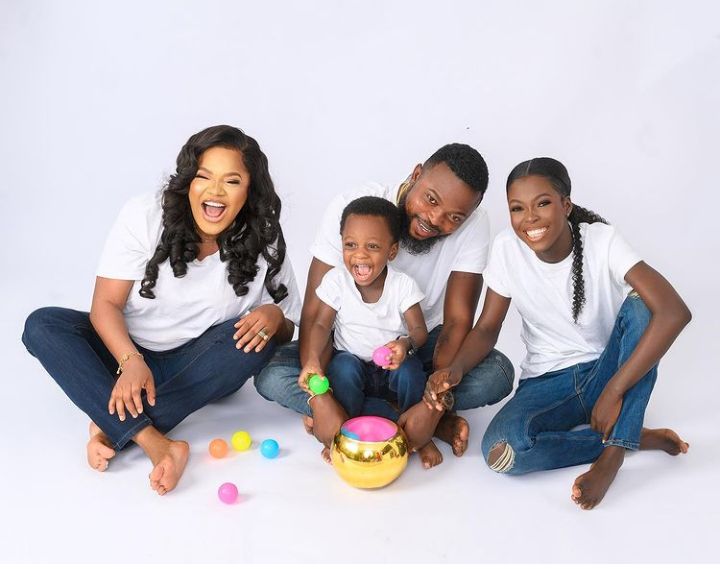 Toyin Abraham and her family,