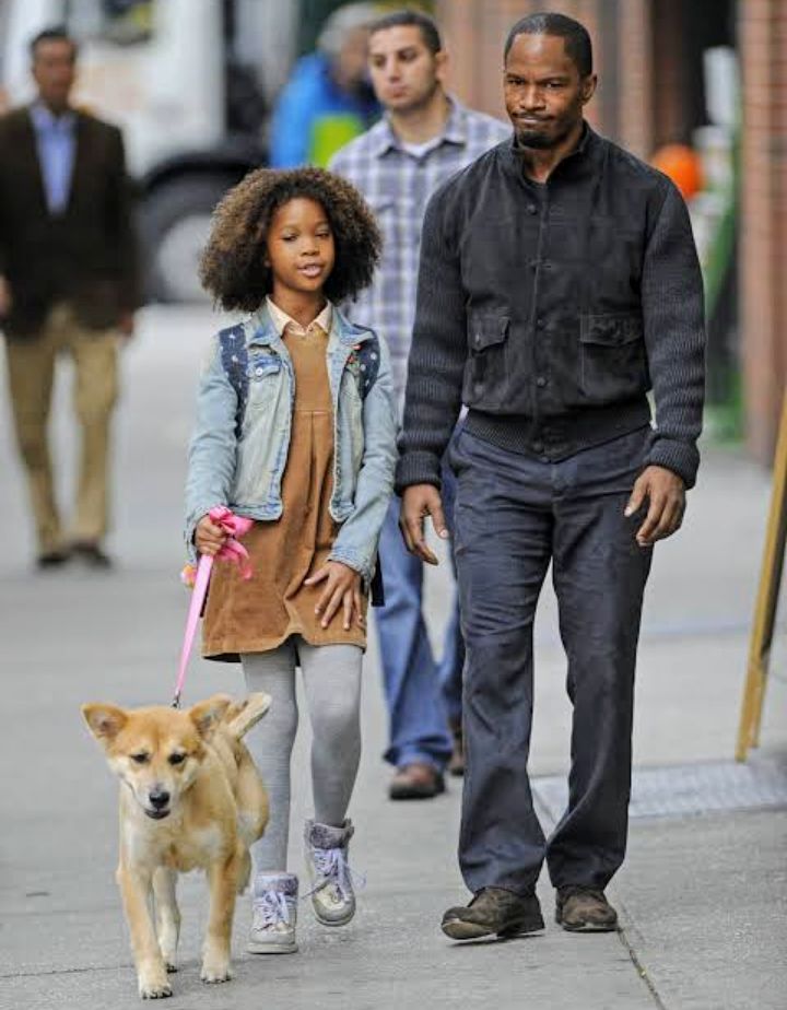 Quvenzhane Wallis and Jamie Foxx @ Annie