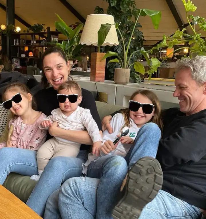 Gal Gadot and her husband and Children together