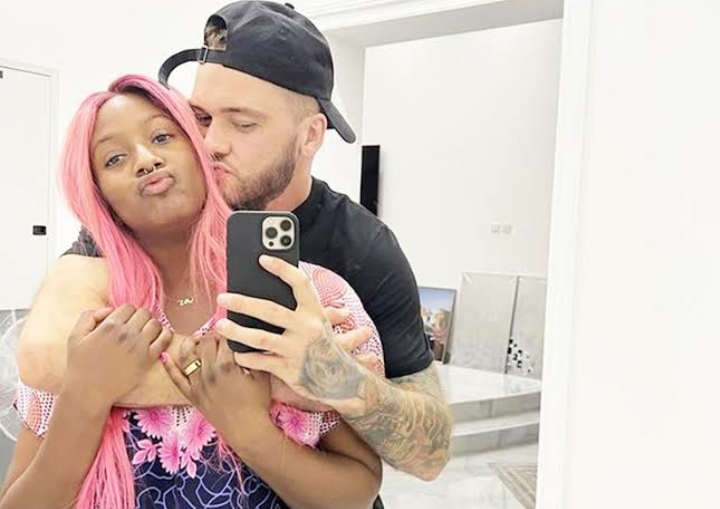 DJ cuppy and her fiance/boyfriend Ryan Taylor 